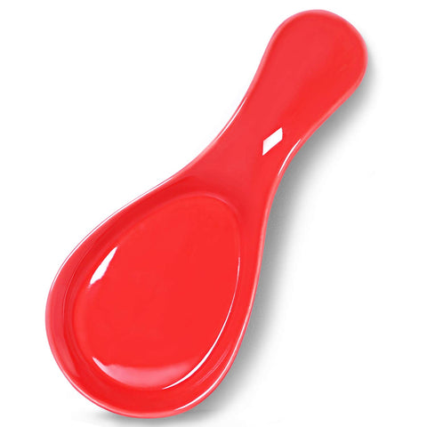 GDCZ porcelain spoon rest with red glaze keeps counters clean during cooking