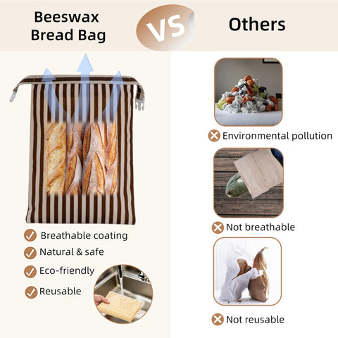 GDDAY bread bag with button seal for convenient zero-waste shopping
