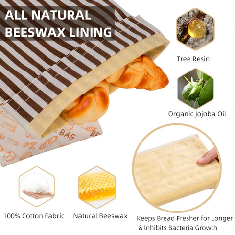 GDDAY extra-large 17x12.5-inch bread bag for large loaves
