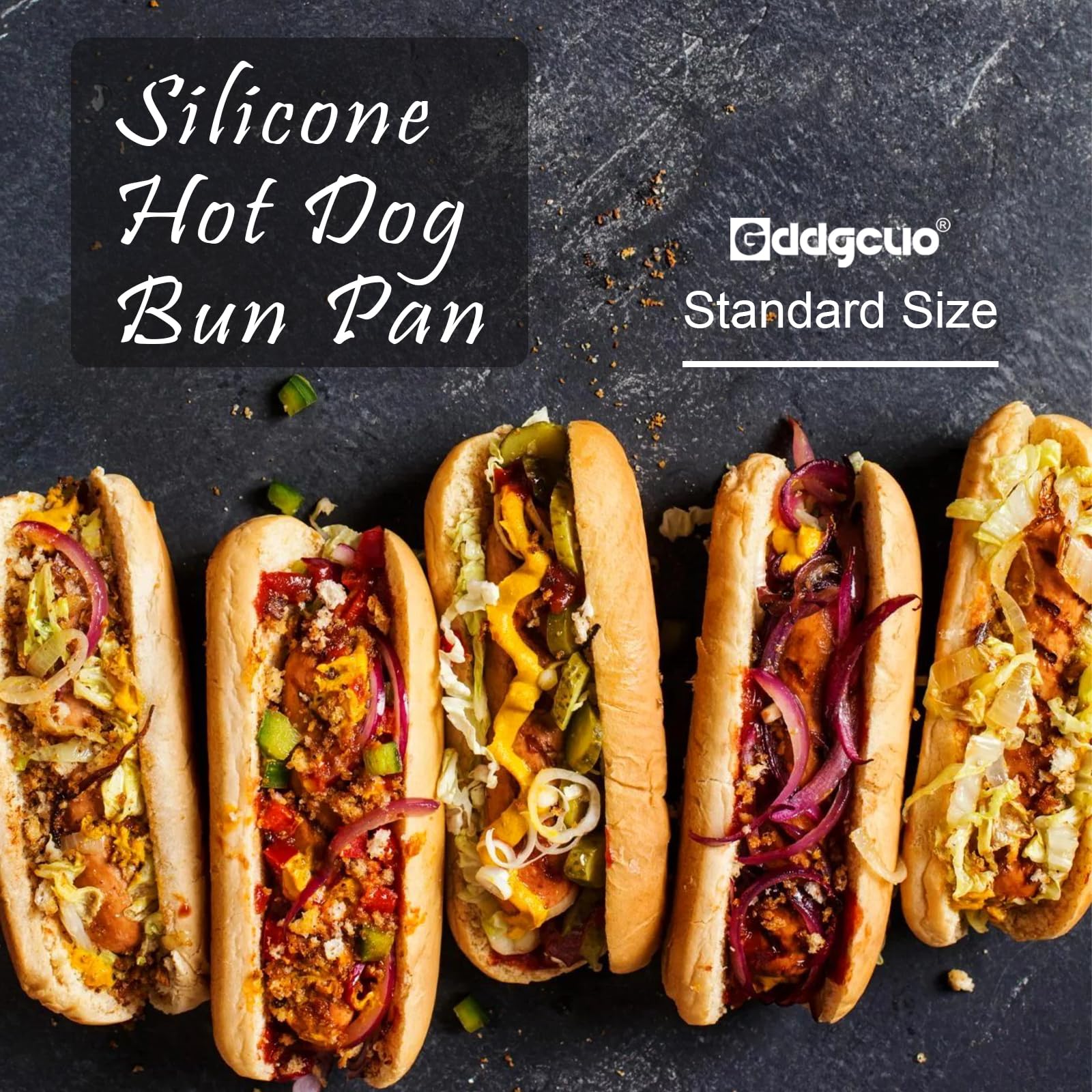 GDDGCUO silicone pan tolerates up to 450°F for versatility.