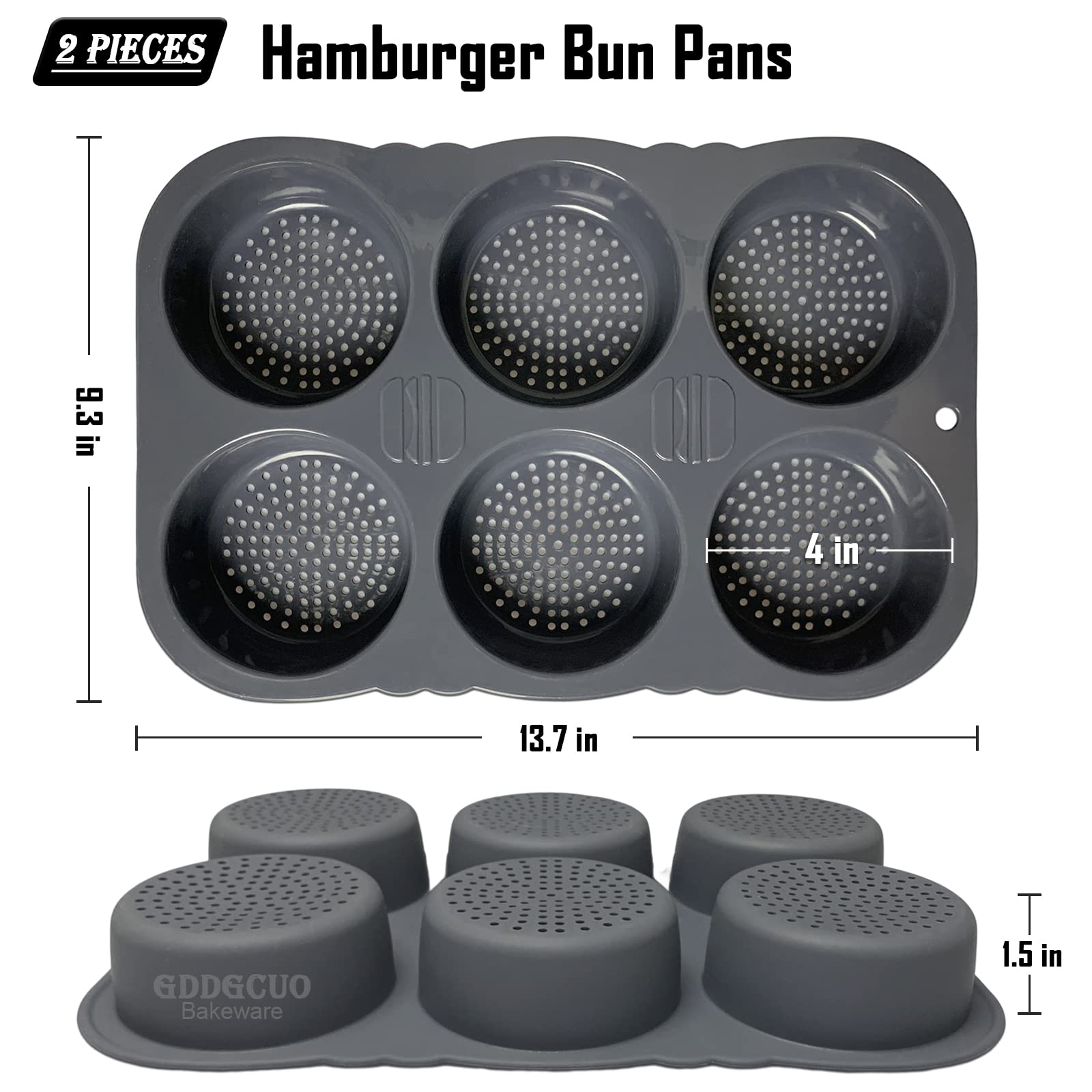 GDDGCUO compact two-pack set ideal for batch hamburger buns