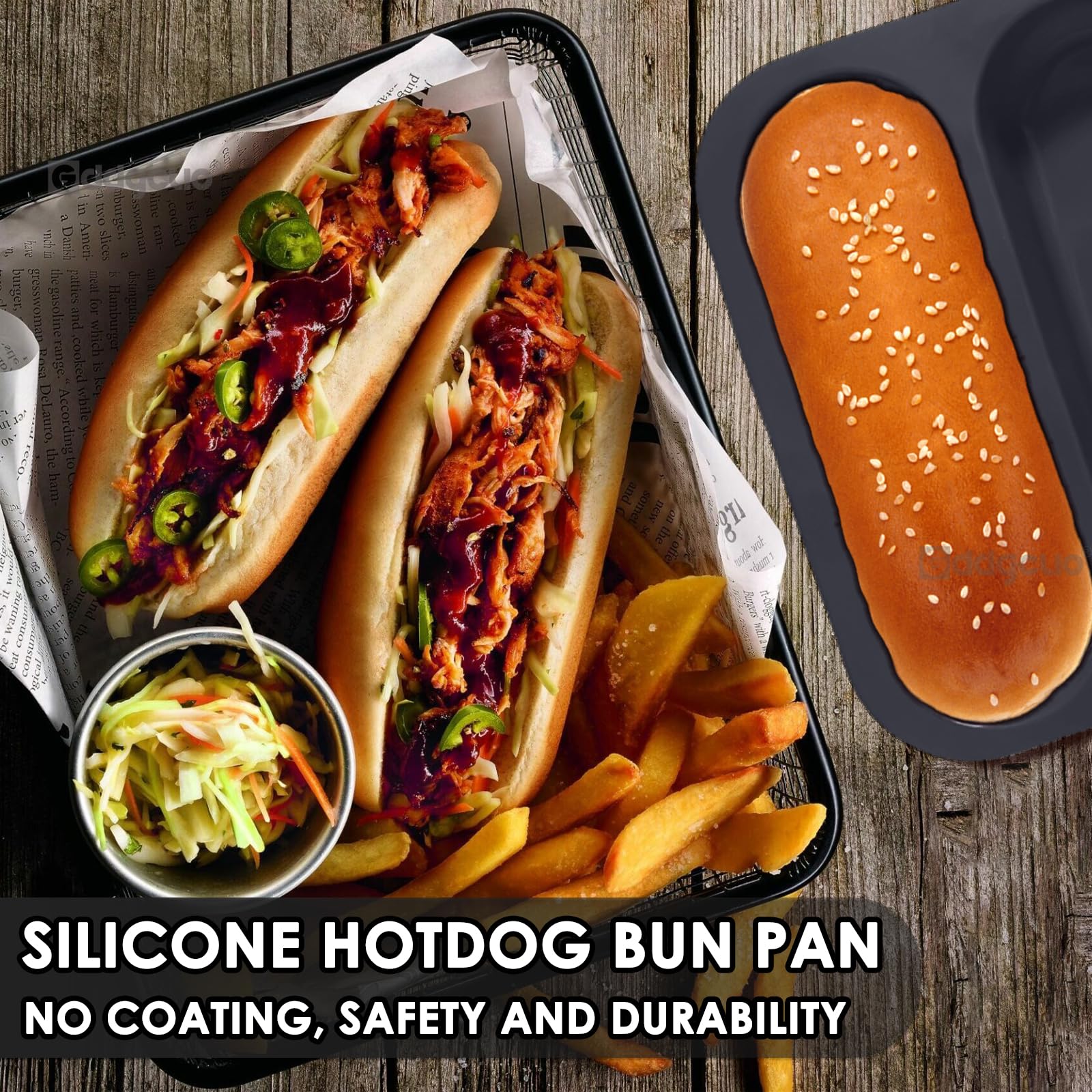 GDDGCUO dishwasher-safe bun pans for easy cleanup.
