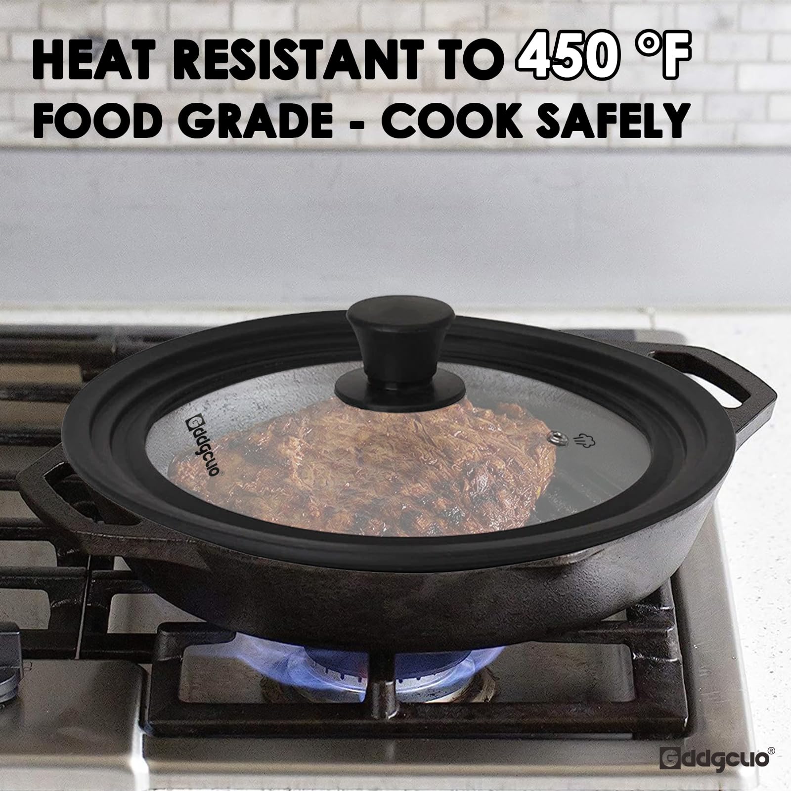 GDDGCUO dishwasher-safe lid simplifies post-cook cleanups