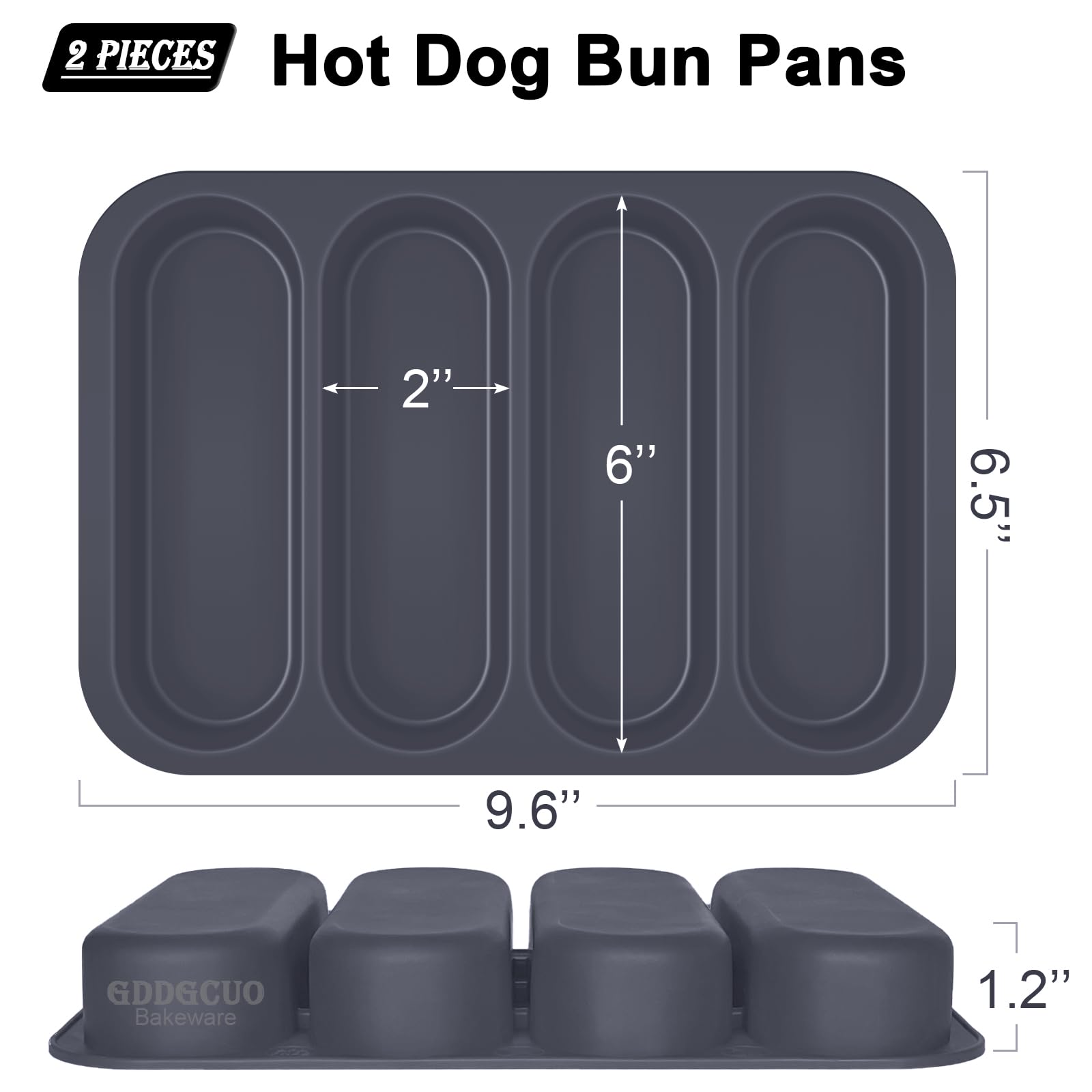 GDDGCUO hotdog bun pan ready for oven use.