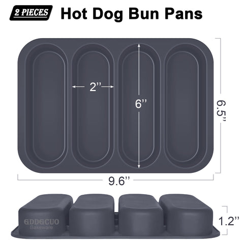 GDDGCUO hotdog bun pan ready for oven use.