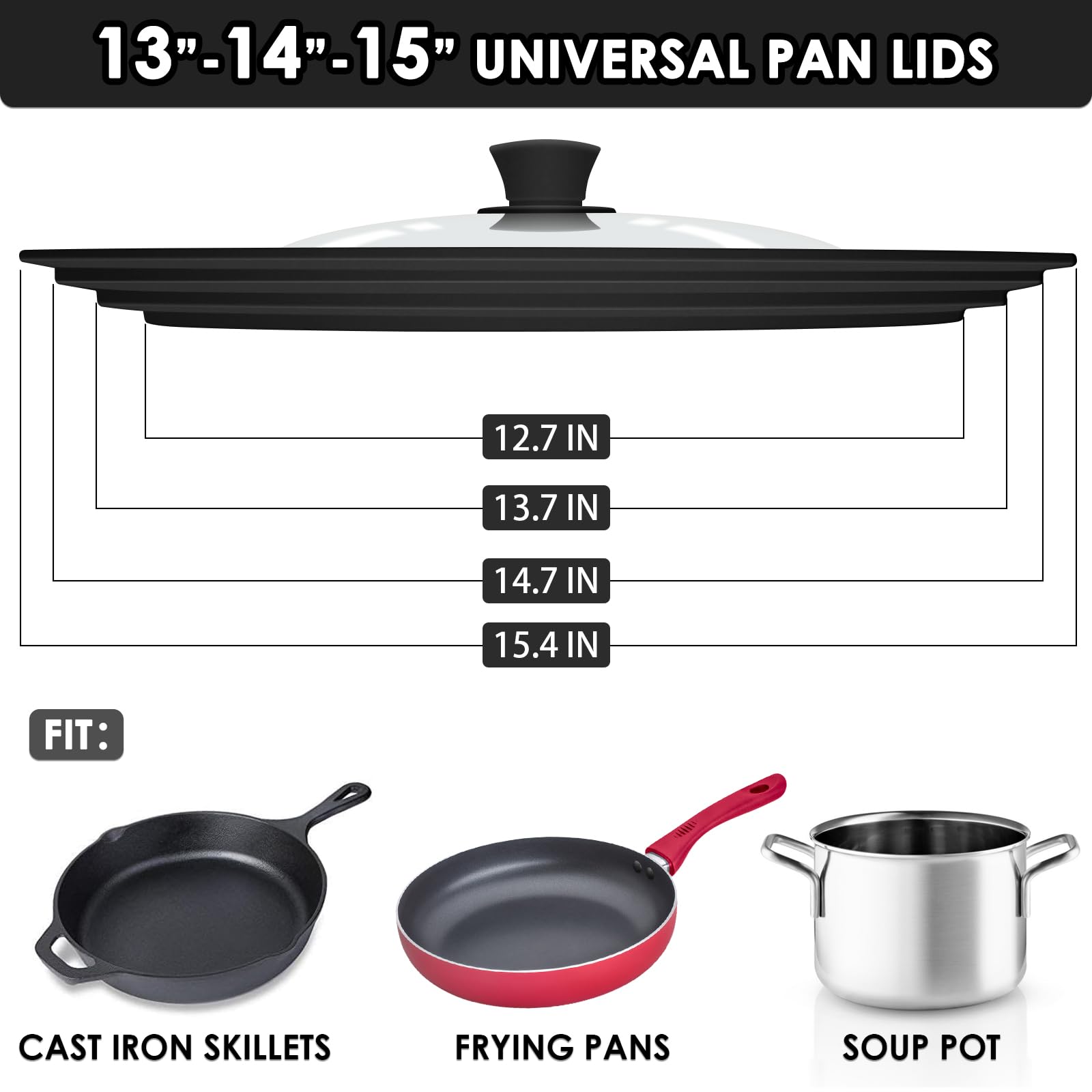 GDDGCUO transparent glass lid lets you monitor simmering easily