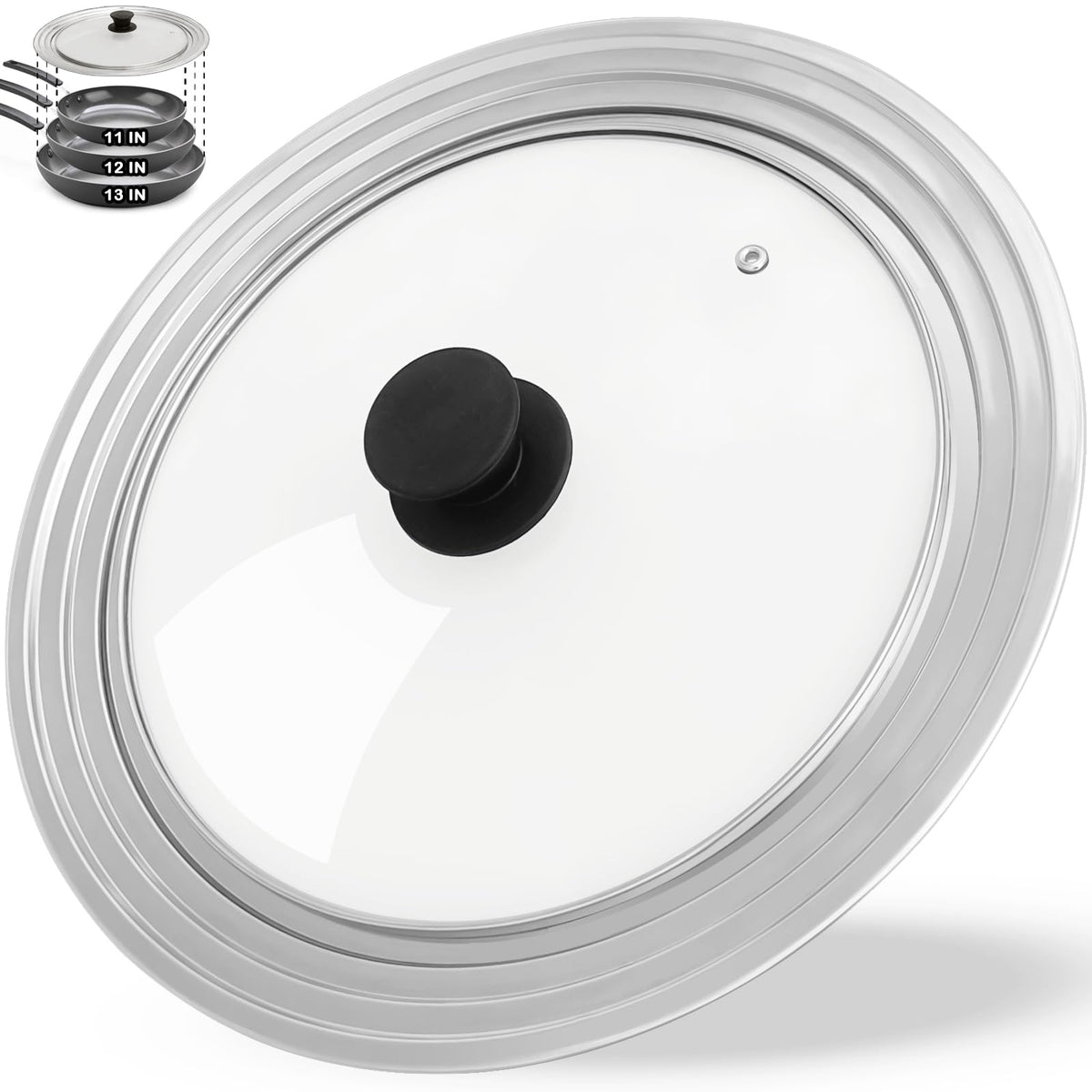 GDDGCUO universal lid on a large pot helps monitor simmering easily