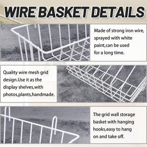 Gddochn hanging basket with hooks enables quick wall mounting