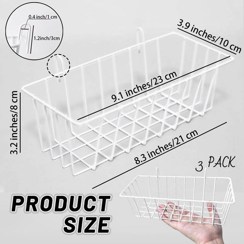 Gddochn white-coated steel wire basket offers durable, easy-clean storage