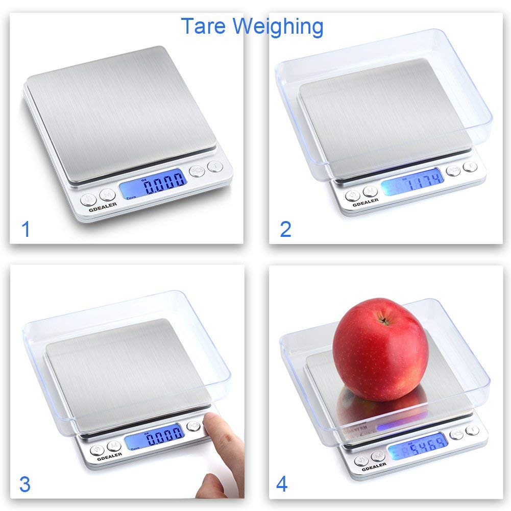 GDEALER food scale supports multiple units for flexible measuring.