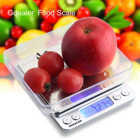 GDEALER food scale stainless steel plate is durable and easy to clean.