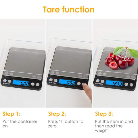 GDEALER scale tare function to zero containers quickly