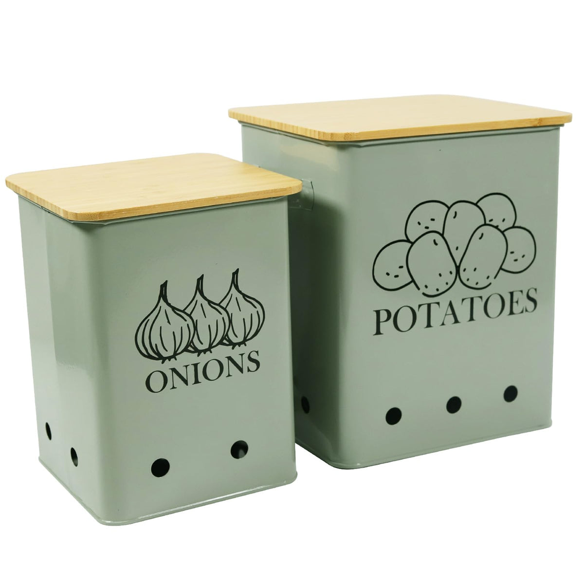 Gdfjiy potatoes storage tins keep produce fresh and neatly organized.