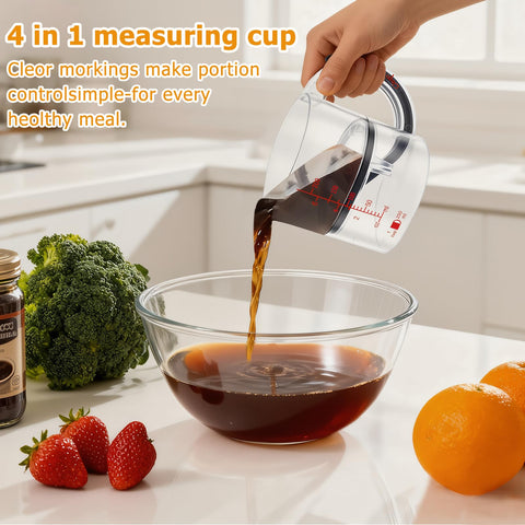 GDGJWL dual ml oz markings ensure accurate, easy-to-read measurements.