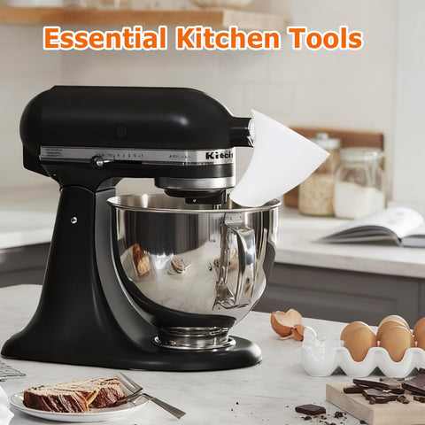 GDGJWL durable BPA-free plastic funnel simplifies baking cleanup.
