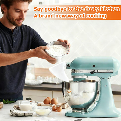 GDGJWL hands-free pouring shield enabling steady ingredient addition during mixing.