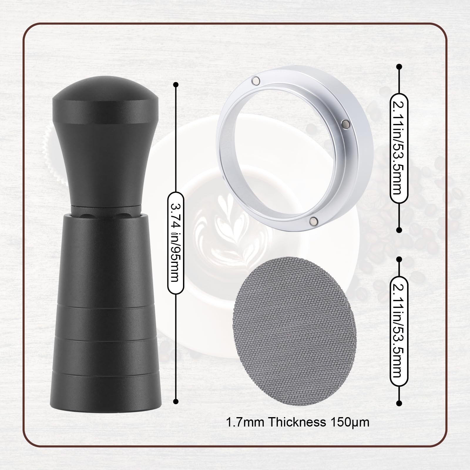 GdHaHSP puck screen 1.7mm for even water flow and easy cleaning.