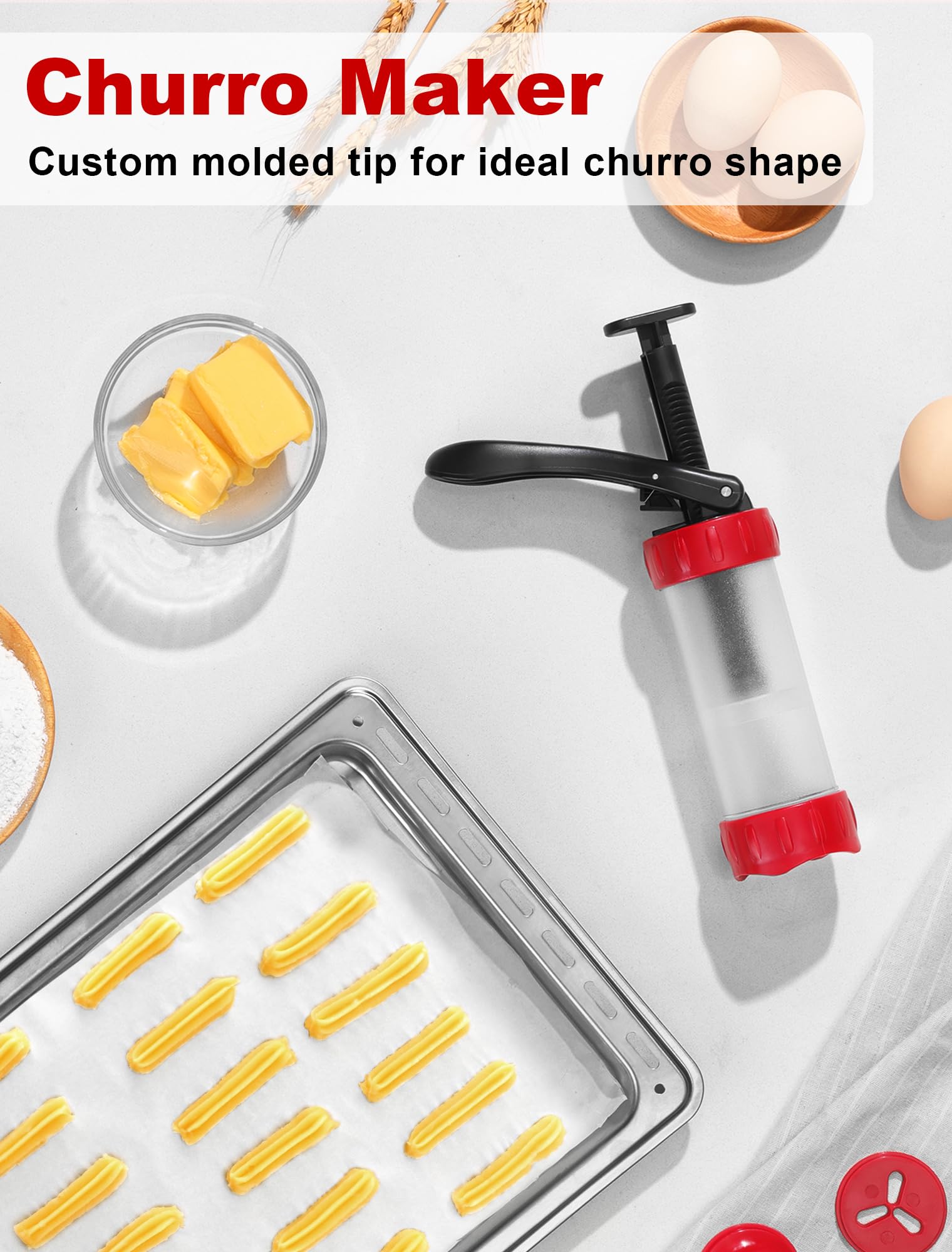 GDL cookie press set ergonomic handle for comfortable baking sessions