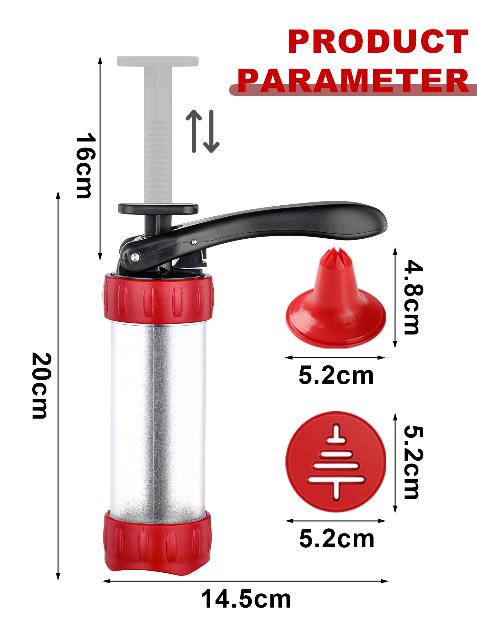 GDL cookie press set top-rack dishwasher safe for convenience