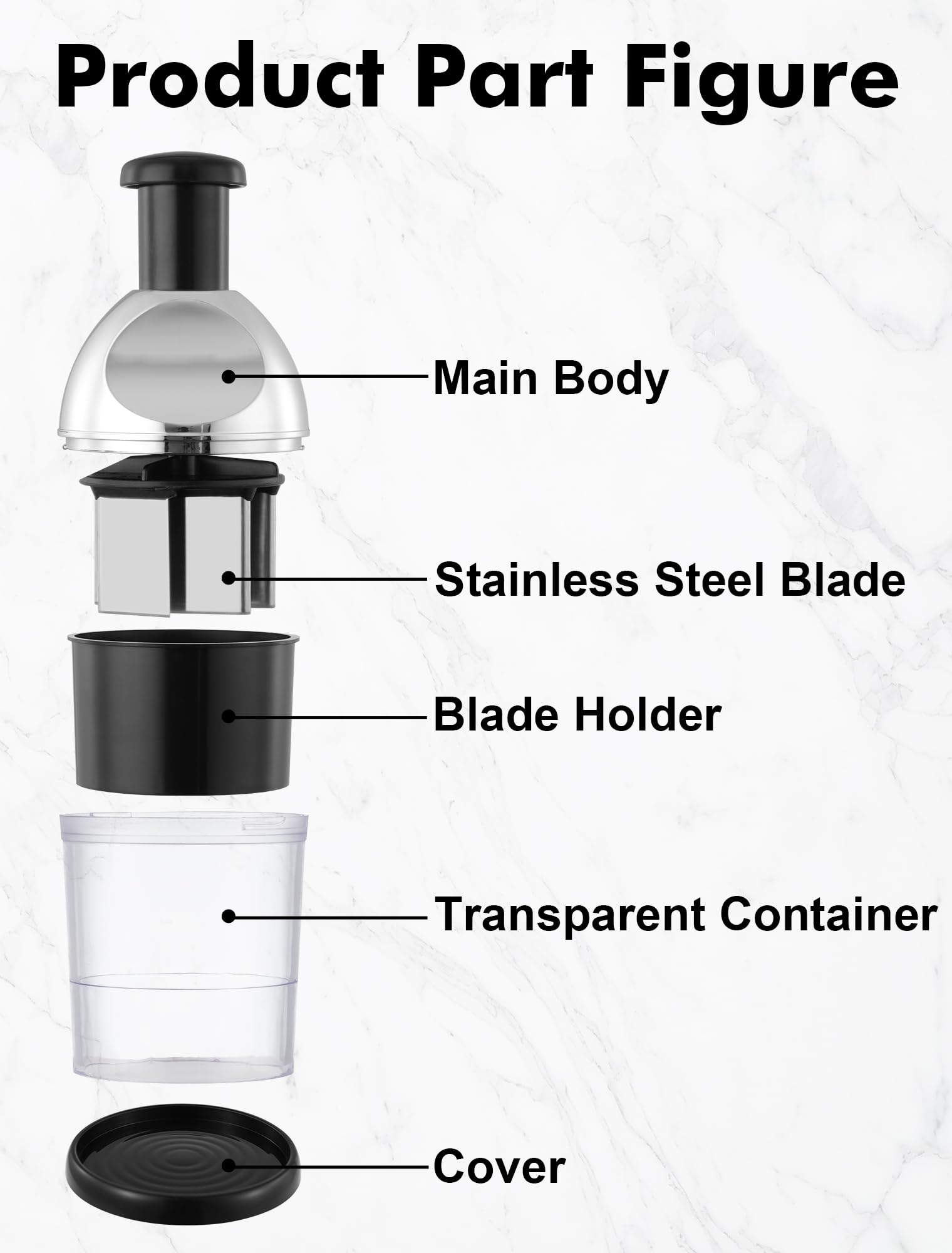 GDL Food Chopper compact design fits small kitchens