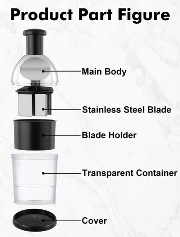 GDL Food Chopper compact design fits small kitchens