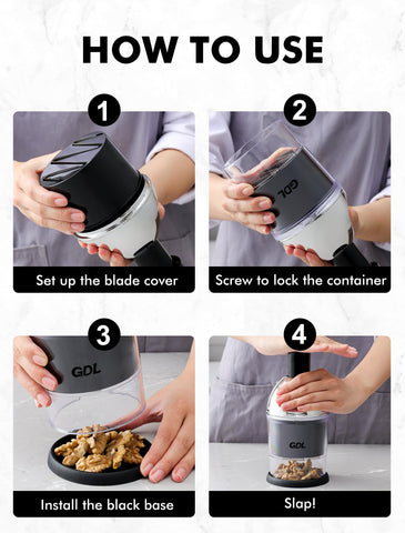 GDL Food Chopper easy clean removable parts simplify cleanup
