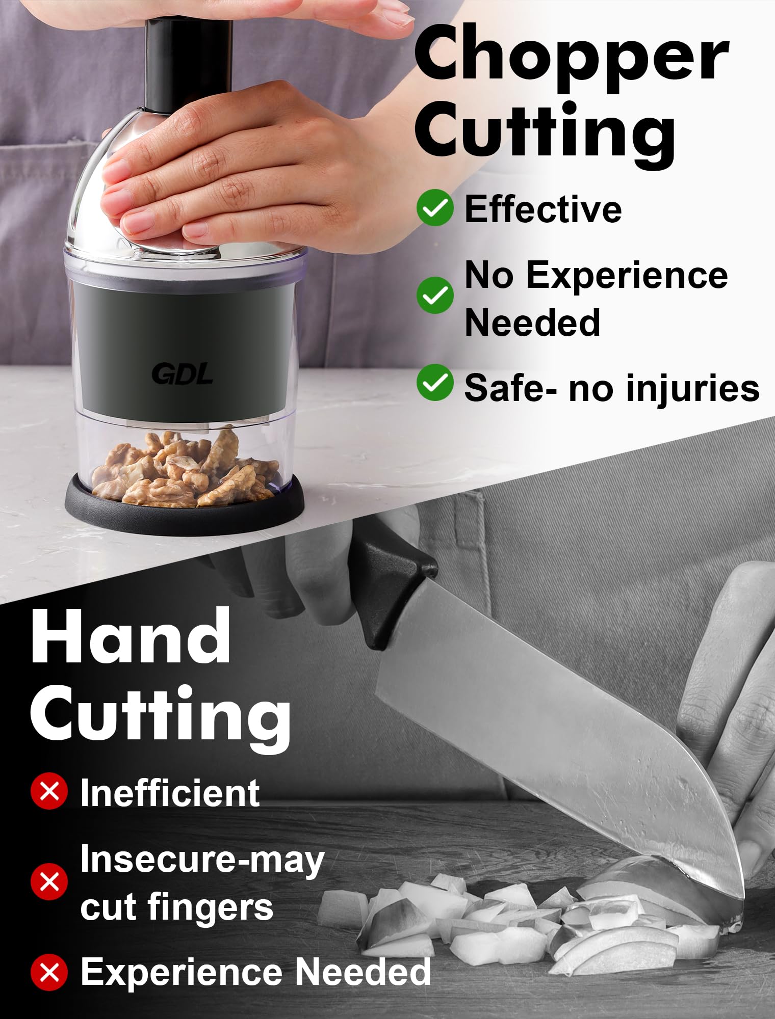 GDL Food Chopper onion garlic mincer for flavorful results