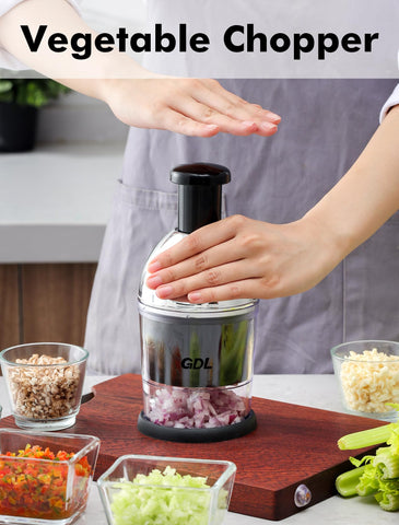 GDL Food Chopper safe hand operation minimizes blade contact