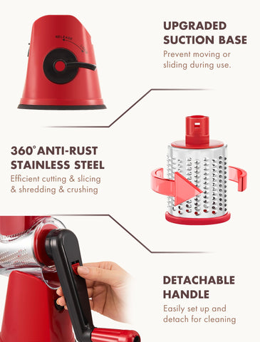 GDL BPA-free ABS body with food pusher for safe grating