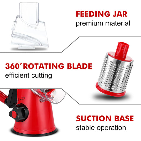 GDL rotary grater drum fine shred blade for delicate grate results.