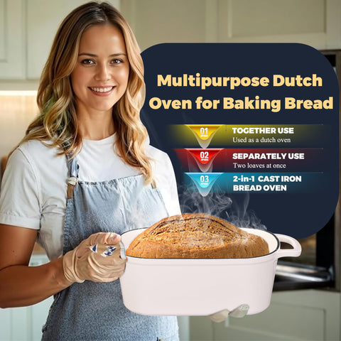 GdnWings cast-iron bread oven pan for versatile cooking