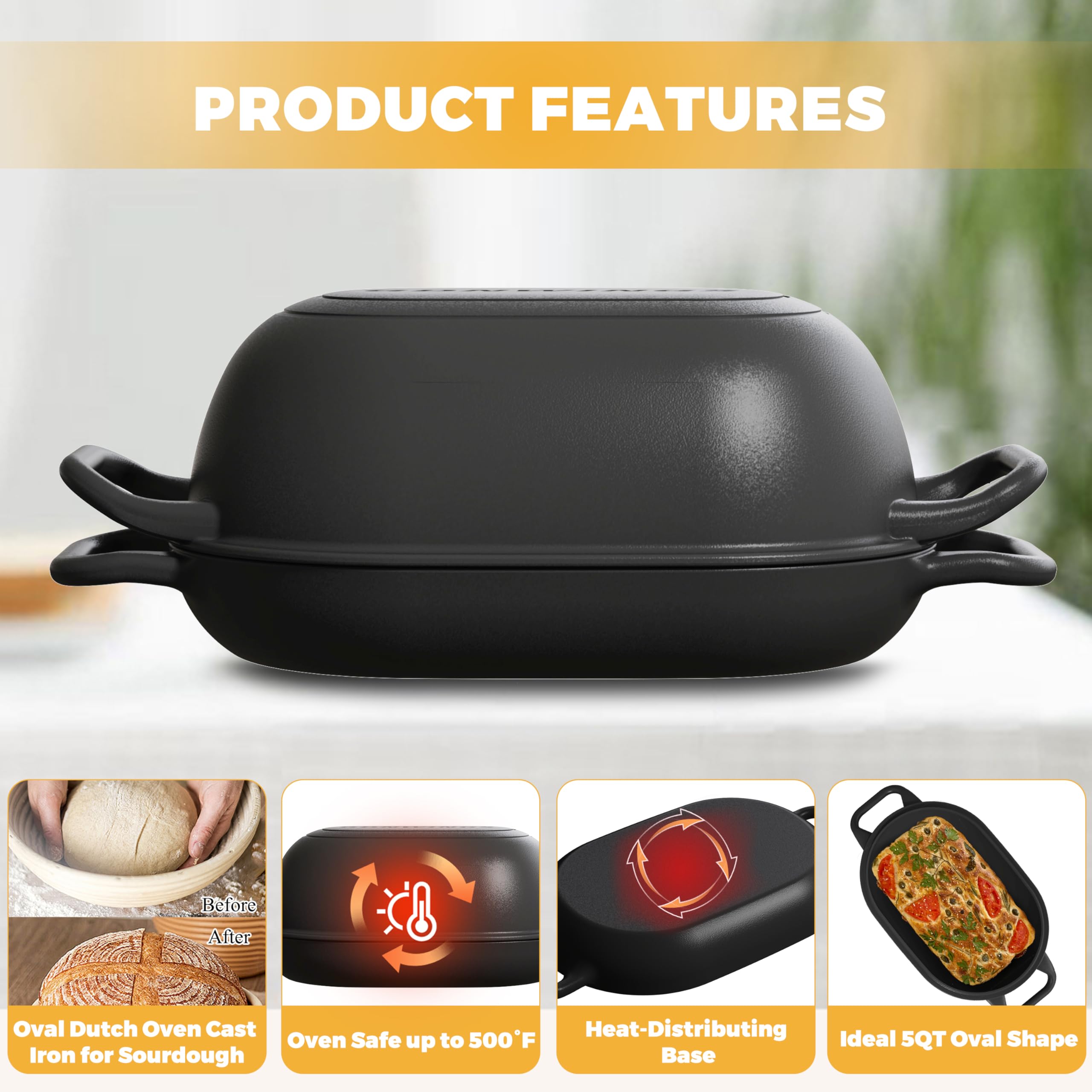 GdnWings deep lid and shallow base create a steam chamber for baking.