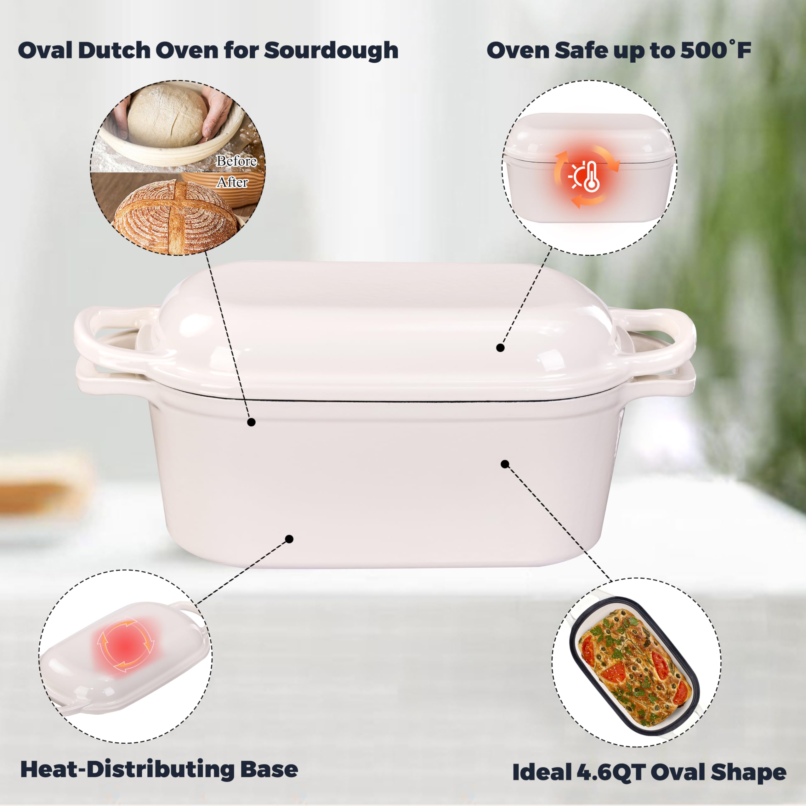 GdnWings oval loaf pan promotes uniform browning and shaping