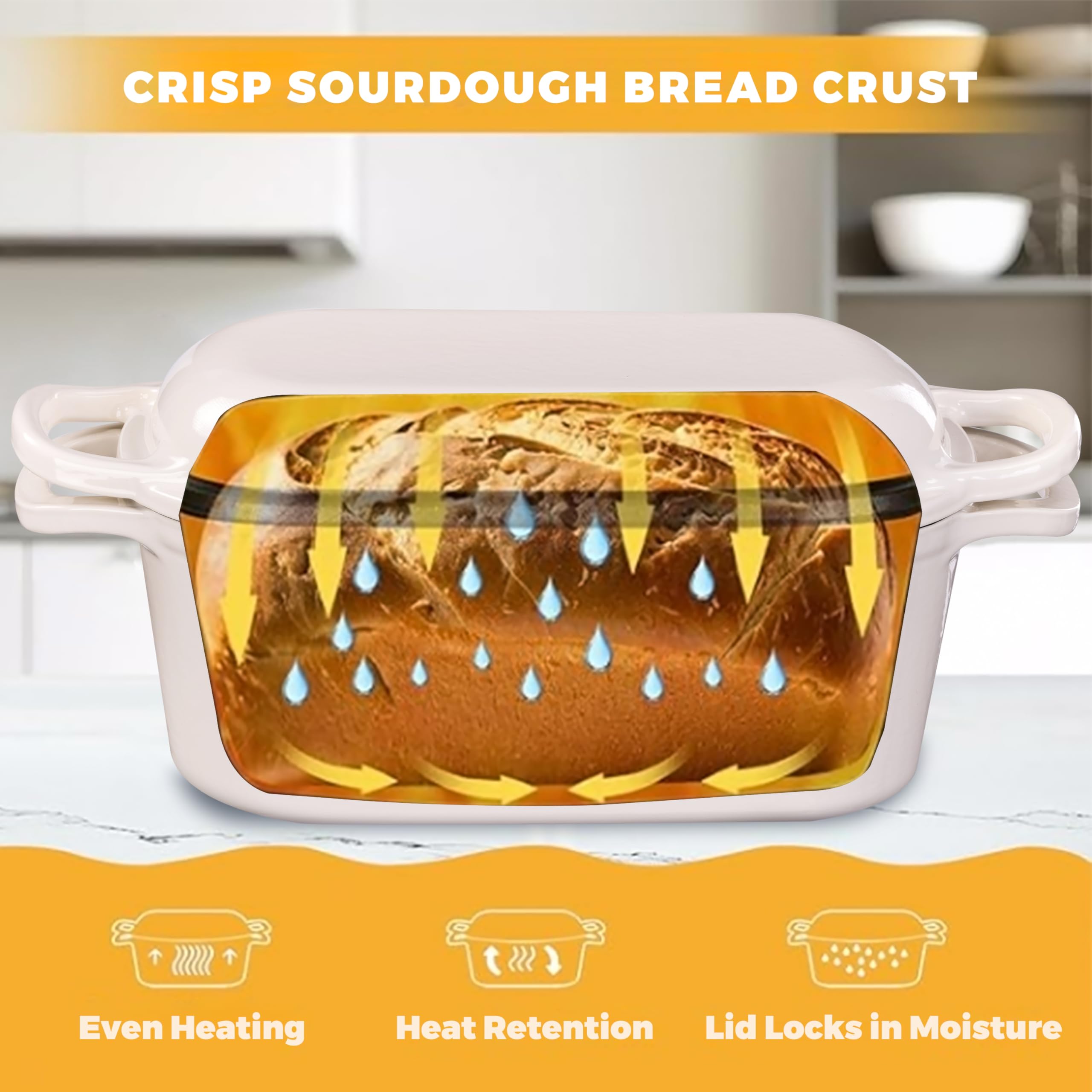 GdnWings sourdough bread baking pan supports consistent crumb
