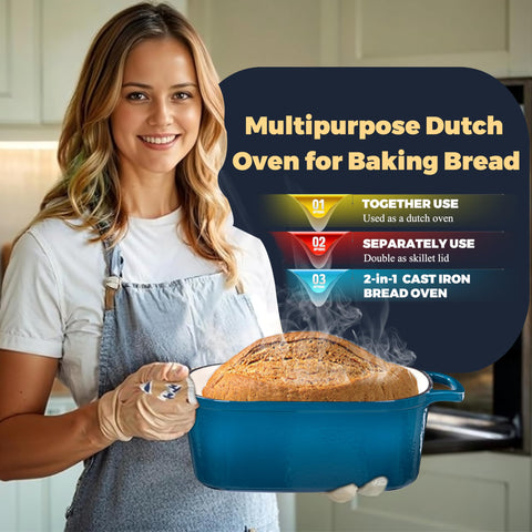 GdnWings teal Dutch oven glazed finish, chip-resistant for daily use.