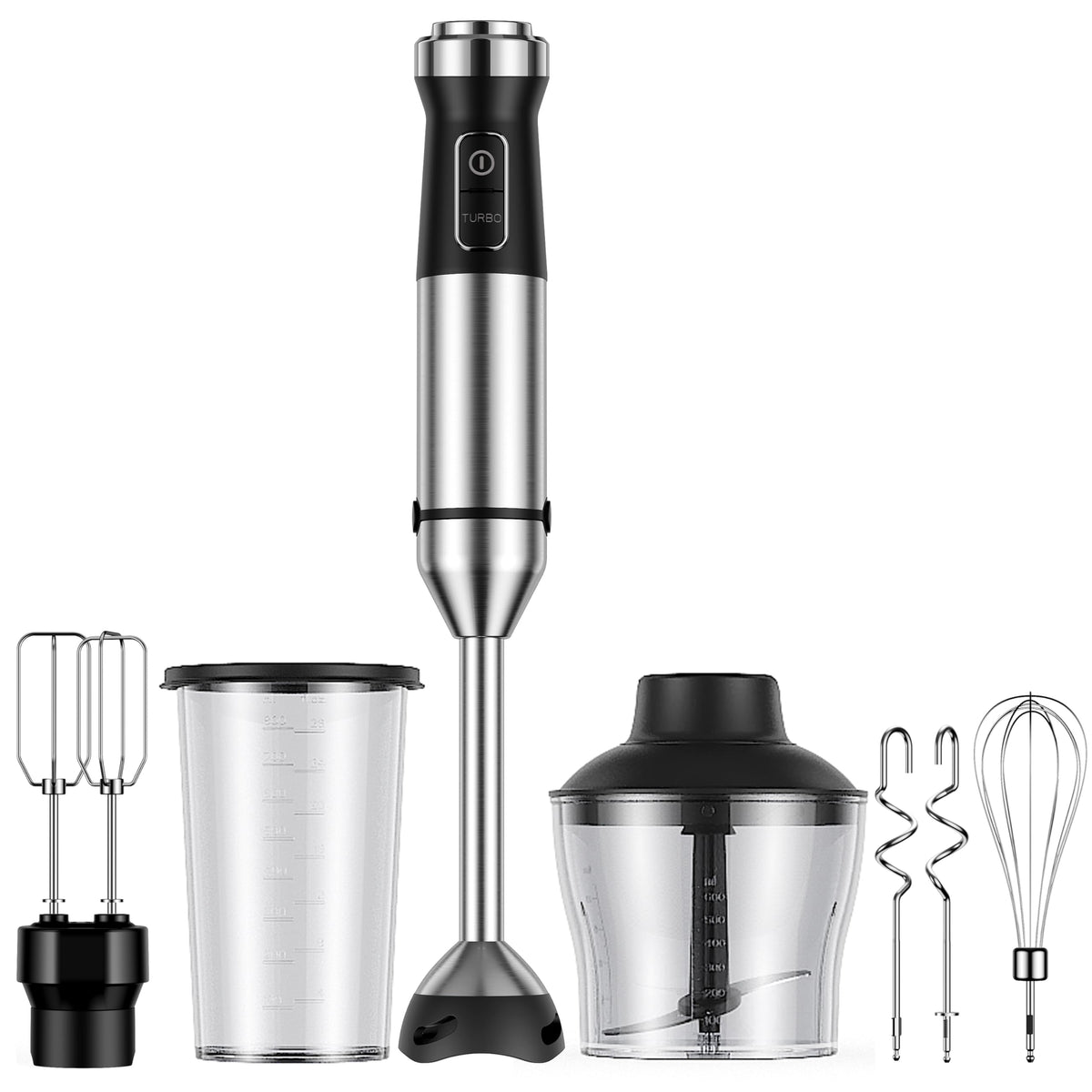 GDOR 6-in-1 immersion blender handle for comfortable control during blending