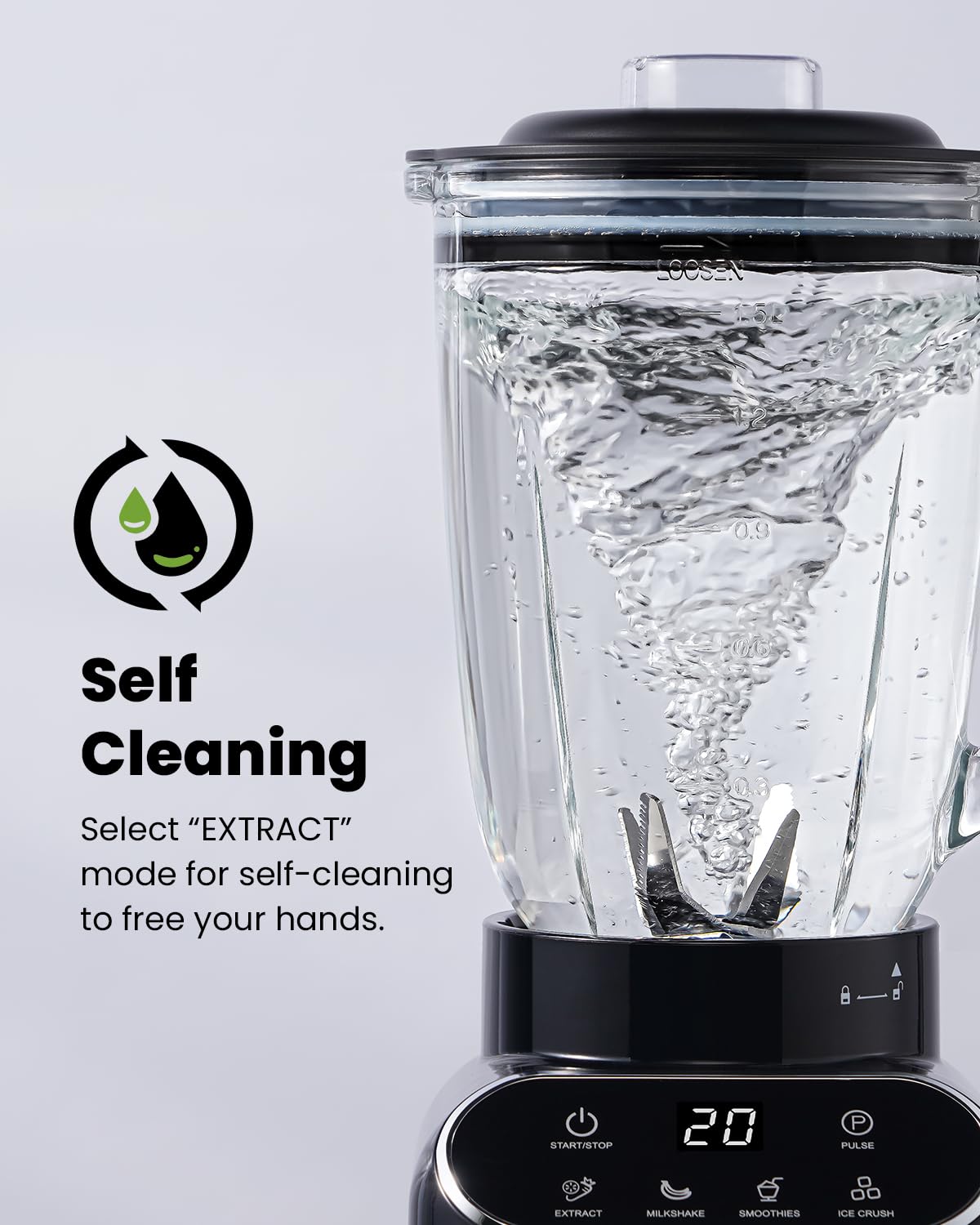 GDOR Blender 6-leaf blade assembly crushes frozen fruit efficiently