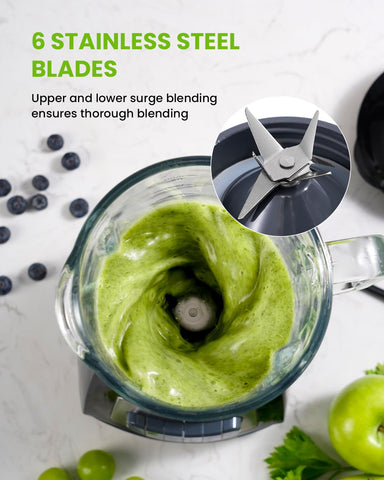 GDOR blender 700W motor powers smooth, fast blends