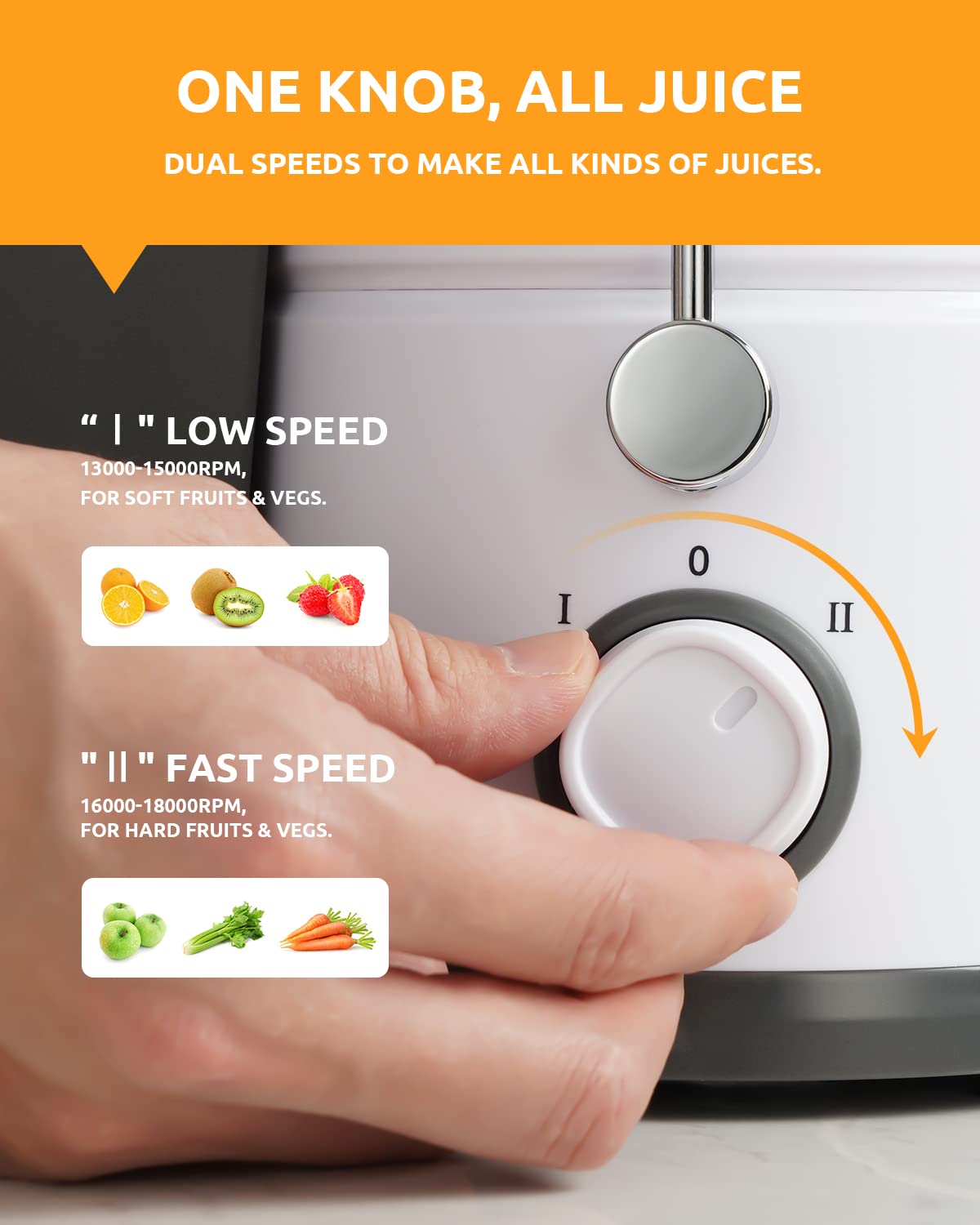 GDOR foam separator helps pour clearer juice with less foam.