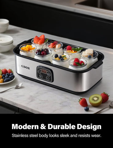 GDOR yogurt maker timer showing up to 48 hours for scheduling.