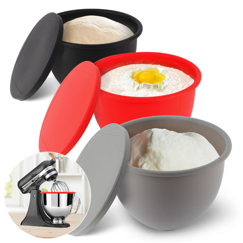 Gdrtwwh silicone bowl liner in use with 5-quart KitchenAid, easy recipe switching