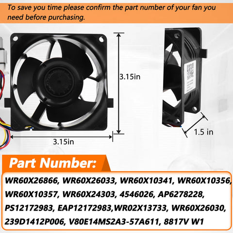 Step-by-step installation visuals for GE WR60X26866 replacement