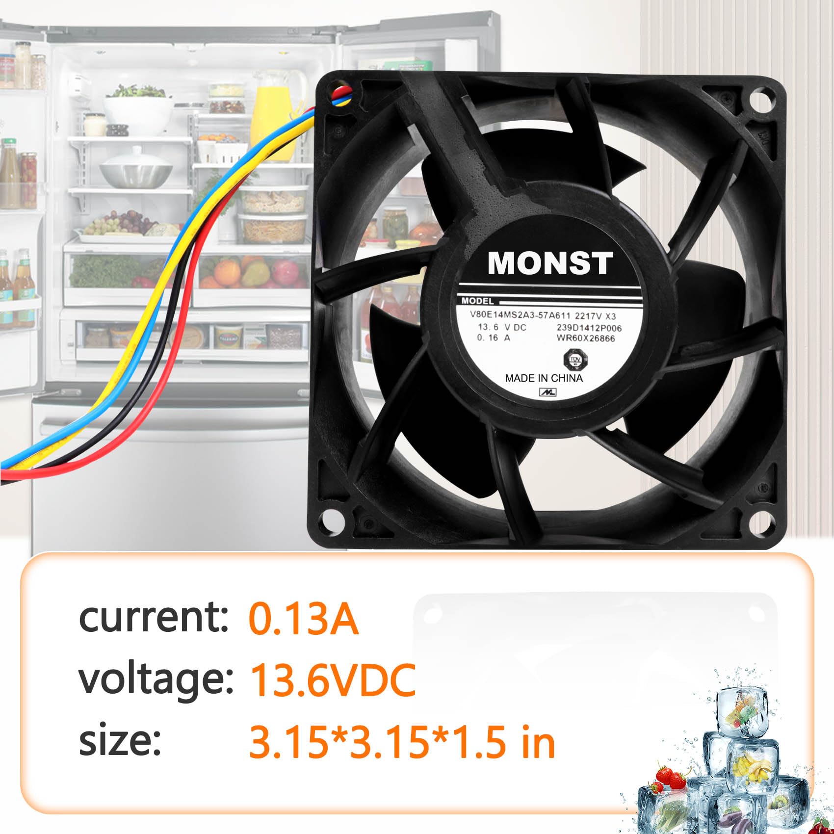 Quiet operation test results for GE WR60X26866 motor