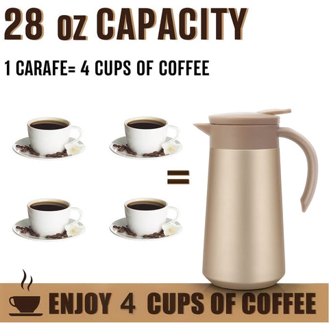 GearRoot stainless-steel carafe surfaces resist stains for easy cleaning.