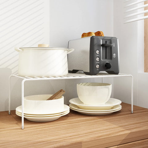 GEDLIRE durable white wire racks boost pantry efficiency.
