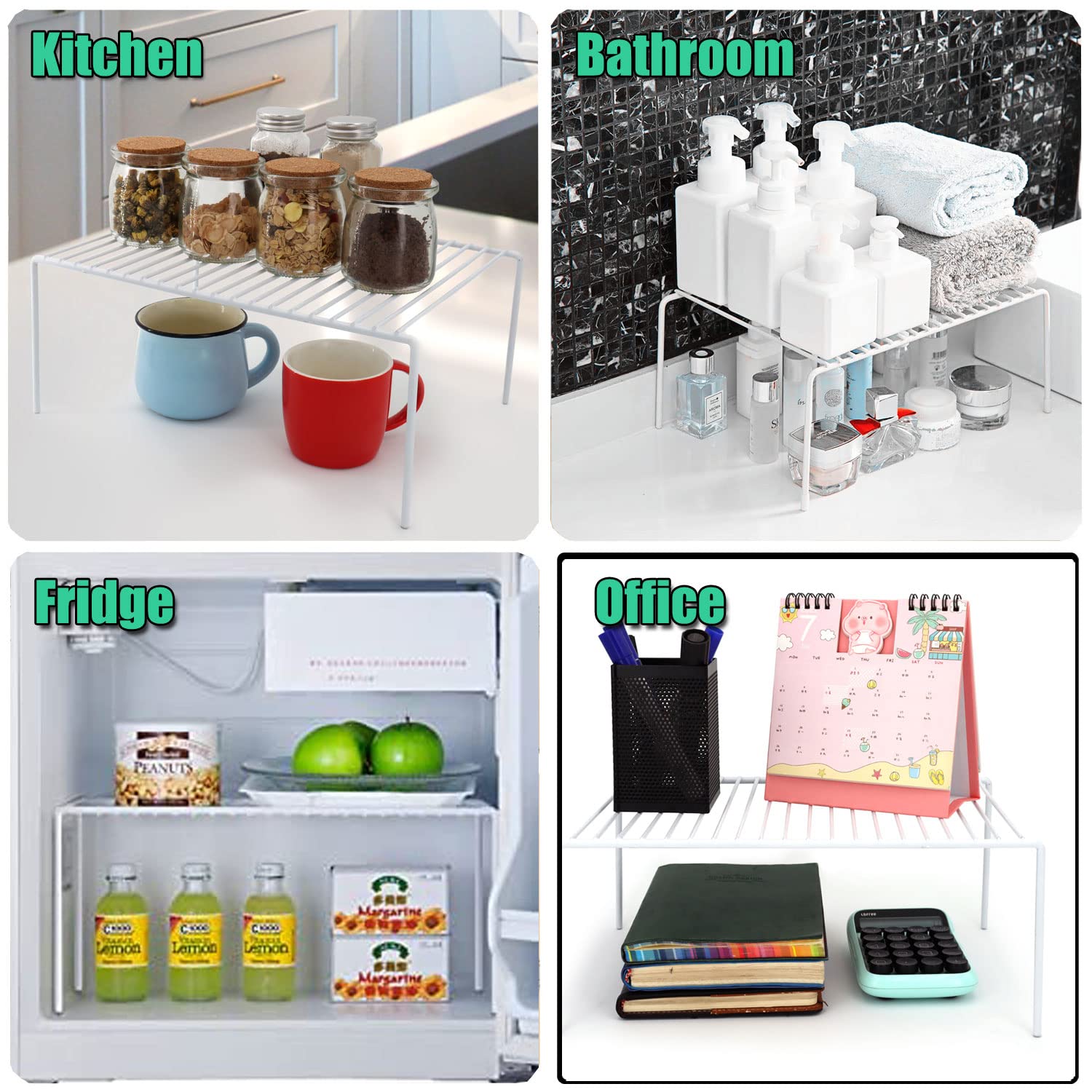 GEDLIRE rustproof white wire shelf maintains shine and resists rust.