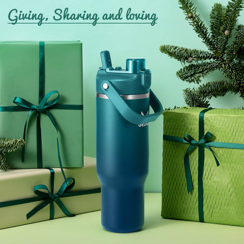 Gedux 32-ounce tumbler with handle for portable hydration