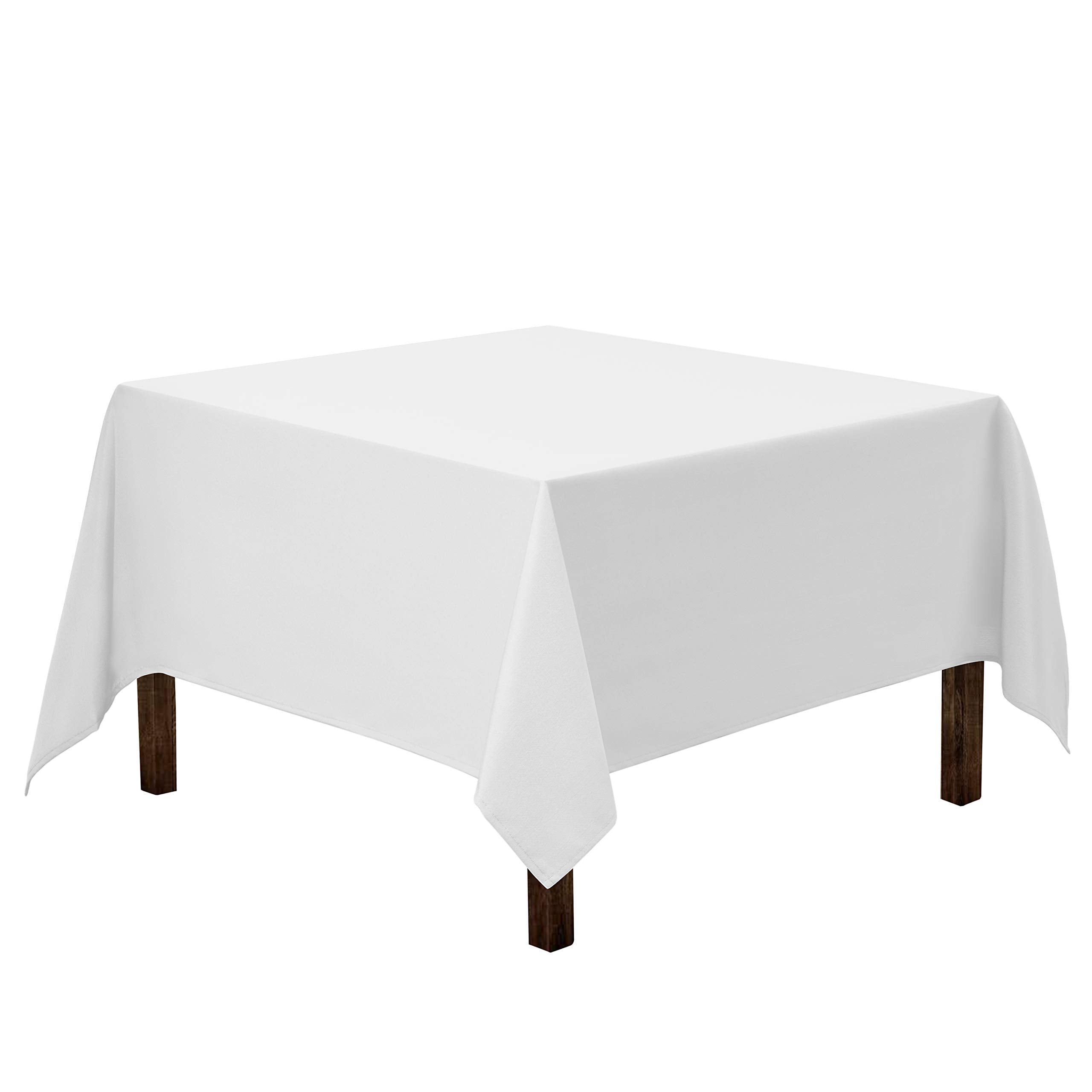 Gee Di Moda square tablecloth 52x52 in white for formal dining setups