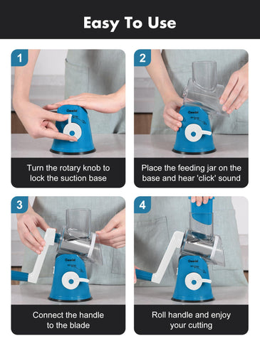 Geedel cheese grater easy-clean design for quick washing and storage.
