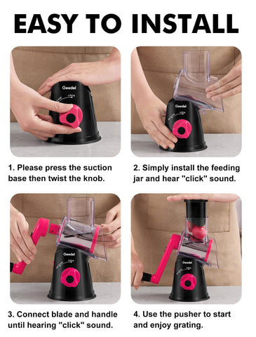 Geedel detachable parts make cleaning quick and dishwasher-safe.